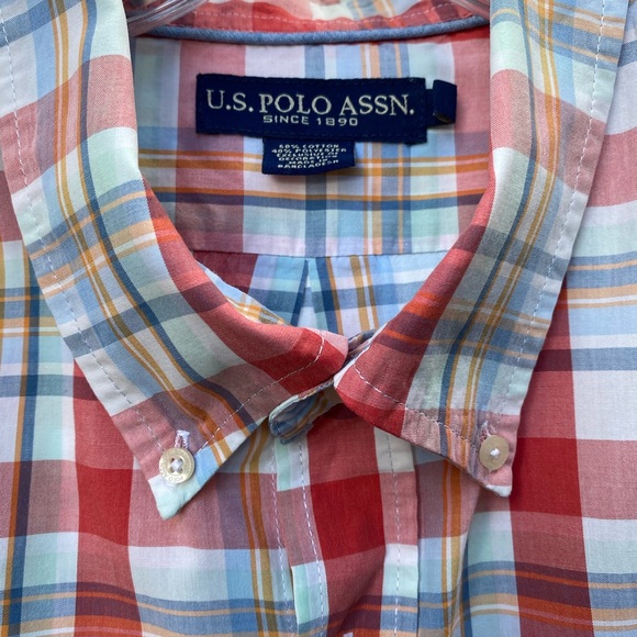 U.S. POLO Association New York Men’s 2X Plaid Buttoned Down Shirt - Picture 3 of 7